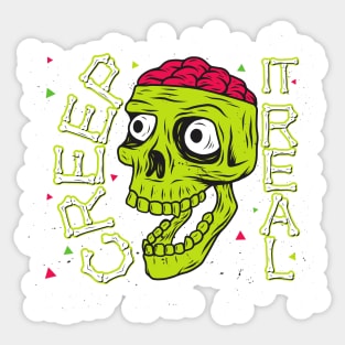 Creep It Real Skull Sticker